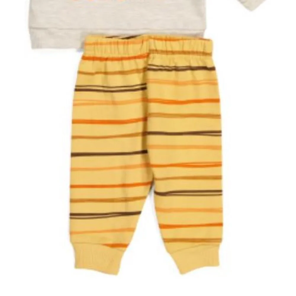 NWT CHICK PEA Infant Girl 2pc Thanksgiving French Terry Set Size 3-6 months